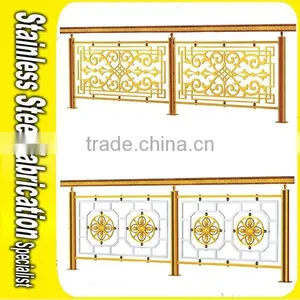 Floor Mounted Carving Decorative Aluminum Railing Prices thumbnail-6