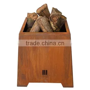 FO-9F07 High Quality Block Corten Steel Fire Pits thumbnail-1