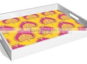 High Quality Best Selling Acrylic Lacquered Serving Rectangle Tray From Vietnam thumbnail-1