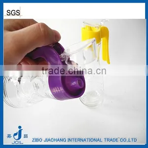 Useful Kitchen Edible Oil Spice Glass Bottle With Plastic Cap Spout Lid thumbnail-1