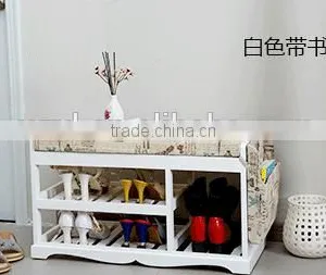 Solid Wood With Pads Two Layers of Stool in Shoes thumbnail-1