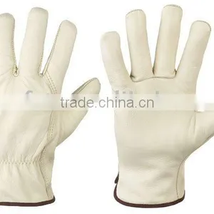 Nature Cow Grain Leather Driver Gloves With CE Certificate thumbnail-1