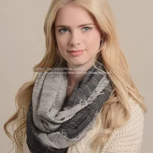 Soft Lightweight Spring Autumn Infinity Loop Circle Scarf Factory thumbnail-2