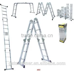 Aluminum Folding Scaffold Multi-Purpose Ladder 12.5-Feet / 350 lb thumbnail-1