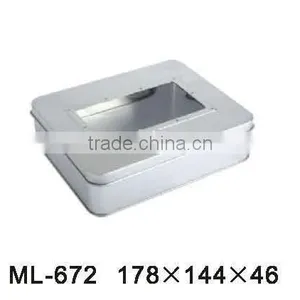 Rectangle Tin With Clear Window thumbnail-1