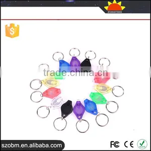 KeyKeychain Manufacturers in China Plastic Pink Light 12000-14000mcd LED Custom Keychain thumbnail-1
