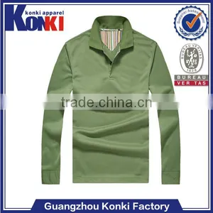 Custom Hot Fashion Athletic Fit Long Sleeve Polo Shirts thumbnail-1