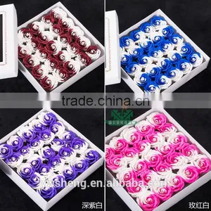 Wholesale Decorative Artificial Two-tone Rose Flower Soap Flower for Festival thumbnail-2