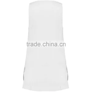 New Arrival Women White V Neck Tunic Vest Plain Chiffon Summer Sleeveless Clothing thumbnail-3