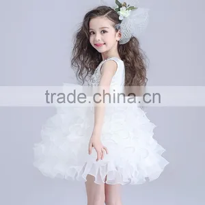 2017 8 Years Girl Dress Designs Cake Satin Dresses thumbnail-6