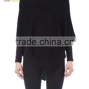 New Fashion Wrap Poncho Cable Cotton Ponchos thumbnail-6