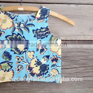 Crop Top Little Girl Clothes 2T - Girls Clothes Kids Clothes Tank Top Spring Summer Bright Floral High Low Shirt Toddler Boho thumbnail-2