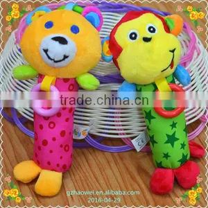 Fuuny Animal Bell & Rattle Insert Baby Educational Plush Toys Bed Hanging Toys thumbnail-1