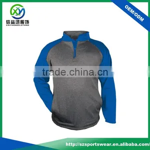 New Style Contrast Color 100%Polyester 1 4 Zip Pullover Sweatshirt thumbnail-1