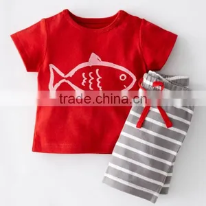 Wholesale 100% Cotton Summer Children Clothing Set for 2-7 Y Boy thumbnail-1