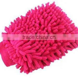 High Quality Waterproof 100%microfiber Customized Double Layers Coral Car Washing Mitts/washing Gloves in 2016 thumbnail-4