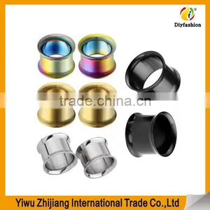 Fashion Jewelry 2016 Flesh Ear Plug Tunnel Stainless Steel Jewelry thumbnail-2