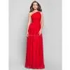 Sheath/Column One Shoulder Floor-length Chiffon Prom Dresses 2013 thumbnail-1