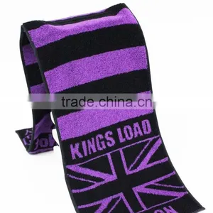100% Cotton Yarn Dyed Jacquard Woven Logo Gym Towels thumbnail-1