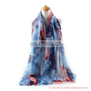 2016 Spring New Splash-ink Circle Printed Tippet Scarf Wholesale thumbnail-1