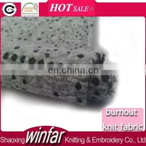 Winfar Textile 60 % Cotton 40 % Polyester Knit CVC Snow Print Burnout Fabric thumbnail-1