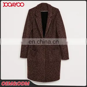 Custom Coat Design 2016 Women Single Button Garnet Long Winter Coats thumbnail-4