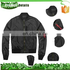 Black Custom Flight Bomber Jacket Wholesale With Red Tap thumbnail-3