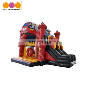 AOQI Inflatable Bouncer Castle Manufacturer Fire Station Bouncer for Kid thumbnail-1