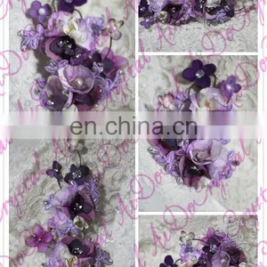 Aidocrystal Fashion Classic Purple Women Hair Clips Headwear Hairpiece Bridal Hair Accessories thumbnail-3