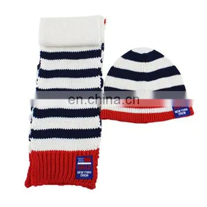 Wholesale Children's Winter Acrylic Knitted Scarf Hat Set thumbnail-3