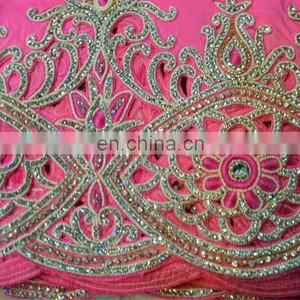 First Lady Silk George Lace Fabric For African thumbnail-1