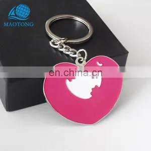 Promotion Key Ring Cheap Custom Made Logo Heart-shaped Metal Keychain Manufacturers thumbnail-3