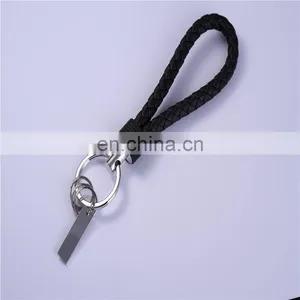 Leather Rope Keychain Manual Hand Braided Leather Rope Keyrings Handworked Practical Useful Key Ring Keychain thumbnail-1