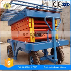 7LSJY Shandong SevenLift Cheap ce Mobile Genie Scissors Elevator Hydraulic Ladder Lift 20m thumbnail-4