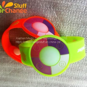 UV Sensitive Color Changing Silicone Bracelet (Color Change Under Sunlight or UV Light ) thumbnail-3