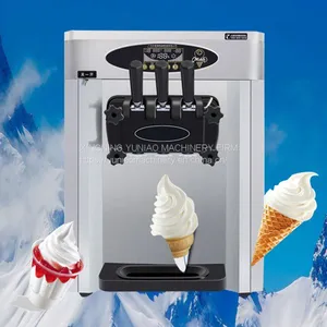 New Design Table Top Stainless Steel 2+1 Mixed Flavors Ice Cream Machine, Soft Service Ice Cream Machine WT/8613824555378 thumbnail-1