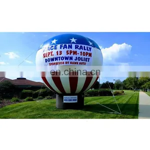 Cheap Hot Air Balloon Shape Outdoor Inflatable Ground Balloon With Removable Advertising Banner thumbnail-4