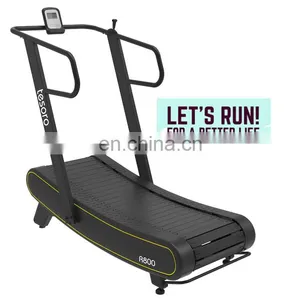 2020 New Design Curved Treadmill Semi-commercial Fitness Self-generating Woodway Treadmill With no Power thumbnail-1
