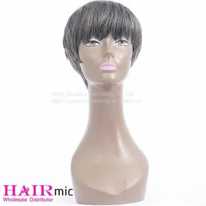 Short Gray Human Hair Wig With Wholesale Price thumbnail-1