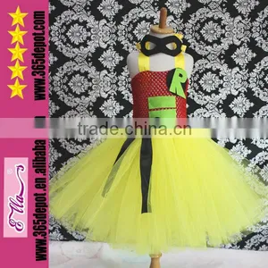Kids Halloween Dress Cosplay Dress Knitted Chiffon Girls Hand Made Tutu Fluffy Dress thumbnail-1