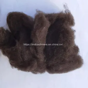 Dehaired Carded Yak Wool Fibre Tibetan Brown Yak Fiber thumbnail-1