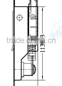 03101 Trailer Trucks Door Stainless Steel Paddle Handle Lock thumbnail-6