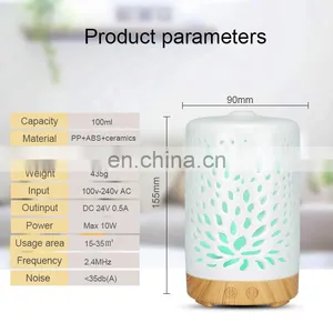 7 Led Light Portable Mini 100ml Ultrasonic Mist Humidifier Essential Oil Aroma Diffuser thumbnail-5