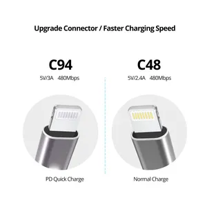 Elbow-Shaped Cable for Mobile Gaming, Power Delivery Fast Charging for IPhone SE 11 Pro Max XS Max XR thumbnail-4