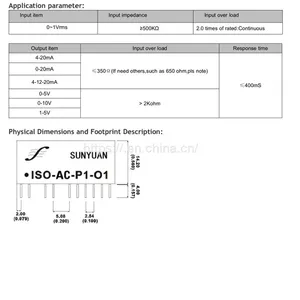 0-5AAC to 4-20mA AC-DC Signal Transmitter IC thumbnail-4