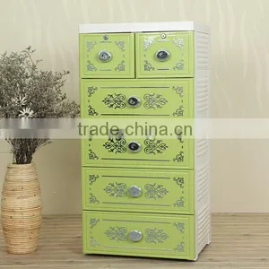 Plastic Storage Cabinet Household Baby Clothes Drawers With Lock thumbnail-2