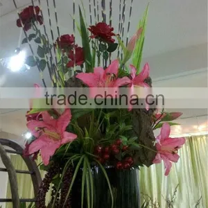 Cheap Wholesale Orange Handmade Lily Bouquet thumbnail-1