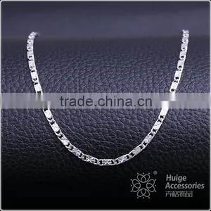 Cheap Price Fashion Rhodium Plated Wholesale Bulk Jewelry Chain Necklace thumbnail-1