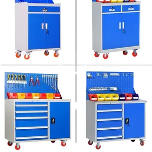 Steel Garage Workshop Metal Storage Tool Set Cabinet Trolley thumbnail-3