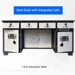 Movable Office Table With Safe | Hidden Pulleys ，Three-Stage Slide SES-130M 1.3m | Factory Direct for Dammam Reception thumbnail-2